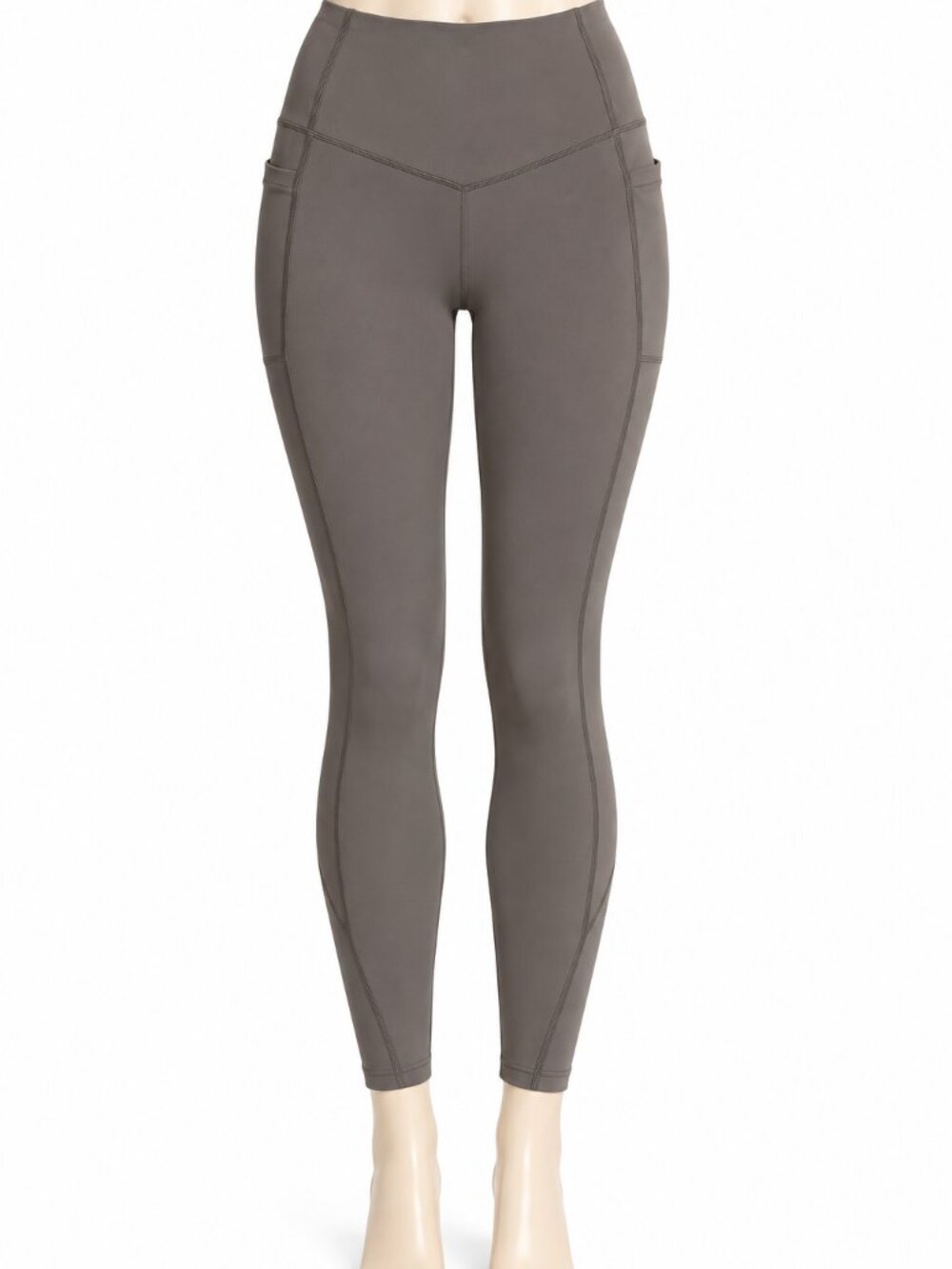Halara UltraSculpt Leggings XS 7/8 Volcanic Ash High Waist Side Pockets NWT